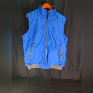 Chaps Fleece Lined Vest Size Large Royal Blue